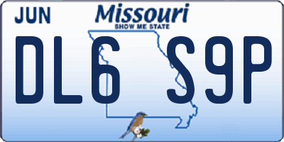 MO license plate DL6S9P