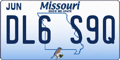 MO license plate DL6S9Q