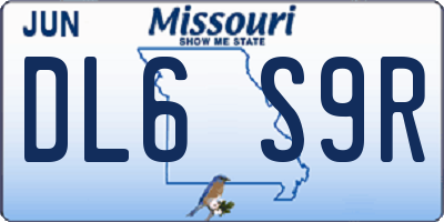 MO license plate DL6S9R