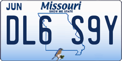 MO license plate DL6S9Y