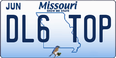 MO license plate DL6T0P