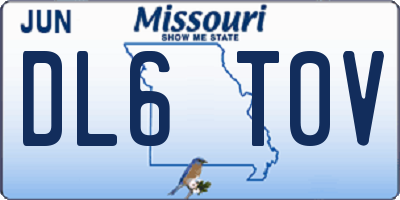 MO license plate DL6T0V