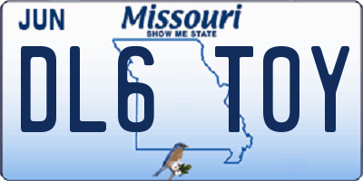 MO license plate DL6T0Y