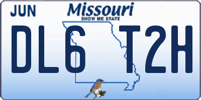 MO license plate DL6T2H