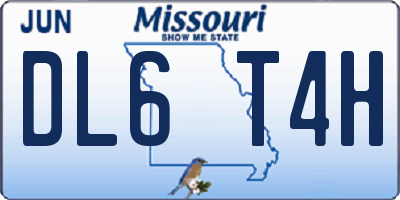 MO license plate DL6T4H