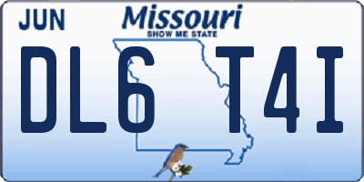 MO license plate DL6T4I