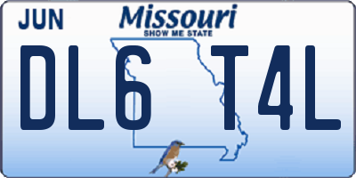 MO license plate DL6T4L