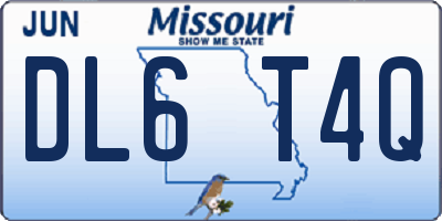 MO license plate DL6T4Q