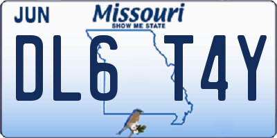 MO license plate DL6T4Y