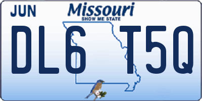 MO license plate DL6T5Q