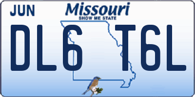 MO license plate DL6T6L