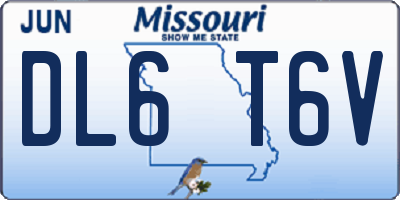 MO license plate DL6T6V