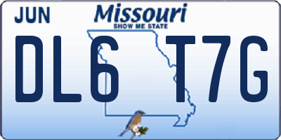 MO license plate DL6T7G