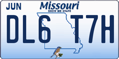 MO license plate DL6T7H