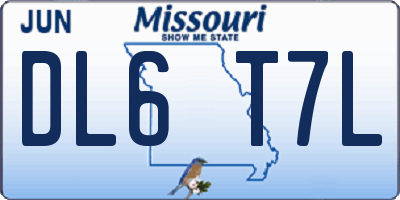 MO license plate DL6T7L