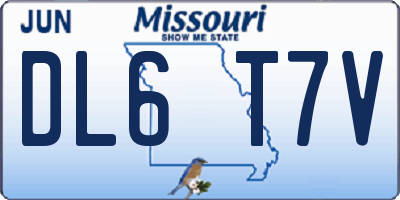 MO license plate DL6T7V