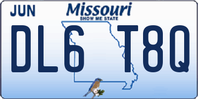 MO license plate DL6T8Q