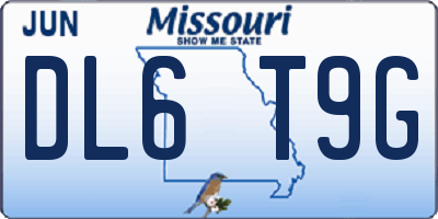 MO license plate DL6T9G