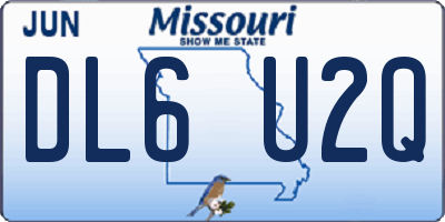 MO license plate DL6U2Q