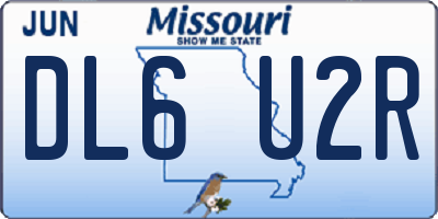 MO license plate DL6U2R