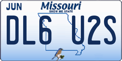 MO license plate DL6U2S