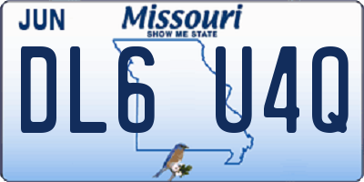 MO license plate DL6U4Q