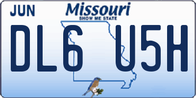 MO license plate DL6U5H