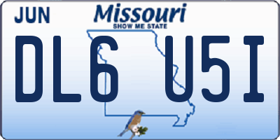 MO license plate DL6U5I