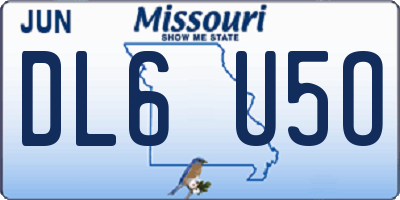 MO license plate DL6U5O