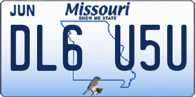 MO license plate DL6U5U