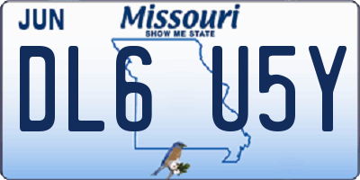 MO license plate DL6U5Y