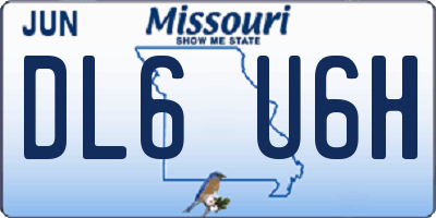 MO license plate DL6U6H