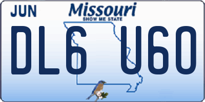MO license plate DL6U6O
