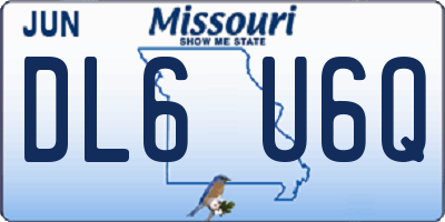 MO license plate DL6U6Q