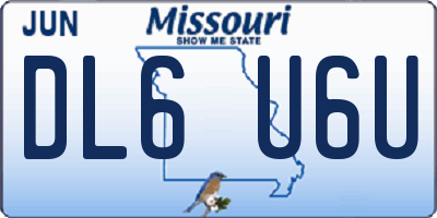 MO license plate DL6U6U