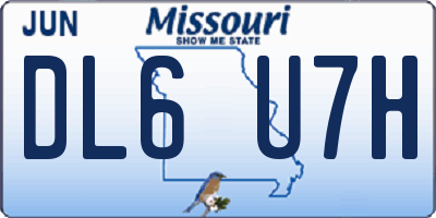 MO license plate DL6U7H