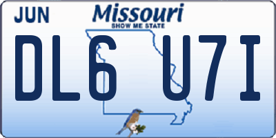 MO license plate DL6U7I
