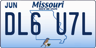 MO license plate DL6U7L