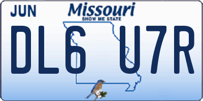MO license plate DL6U7R