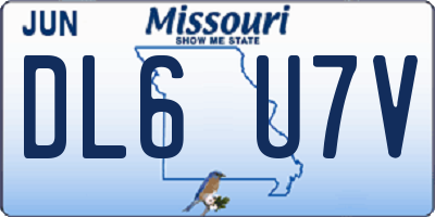 MO license plate DL6U7V