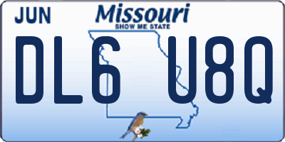 MO license plate DL6U8Q