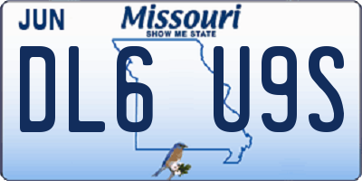 MO license plate DL6U9S