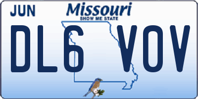 MO license plate DL6V0V