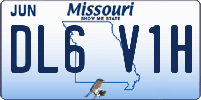 MO license plate DL6V1H