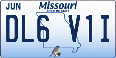 MO license plate DL6V1I