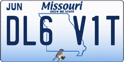 MO license plate DL6V1T