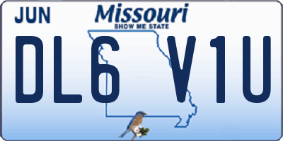 MO license plate DL6V1U