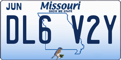 MO license plate DL6V2Y