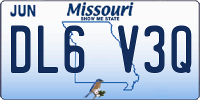 MO license plate DL6V3Q