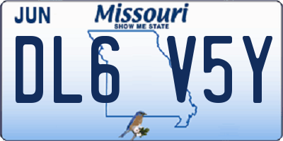 MO license plate DL6V5Y